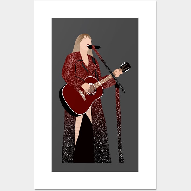 The eras tour red outfit Wall Art by FunartsbyM